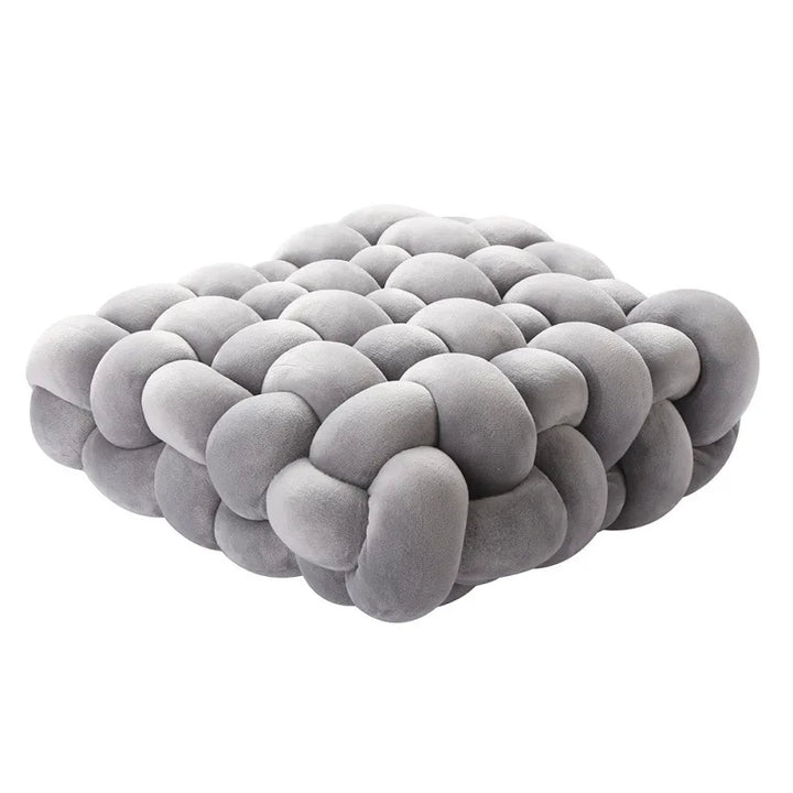 Living Room Soft Plush Knot Pillow Sofa Pillow Solid colour Square Handwoven Home Throw Pillow Square Woven Seat Cushion Pillow