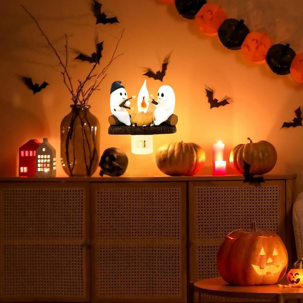 Ghost fire with flickering night light  ️‍