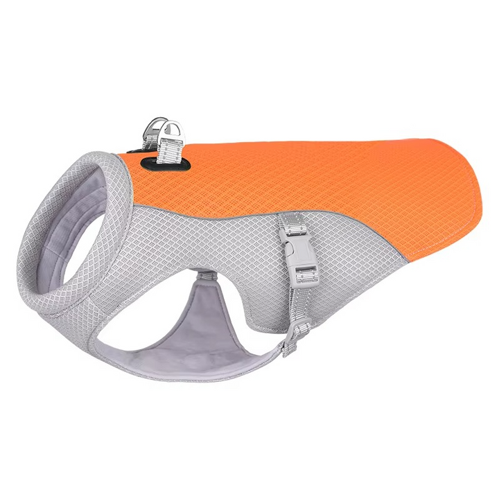 Summer Reflective Dog Cooling Vest &amp; Quick-Release Harness