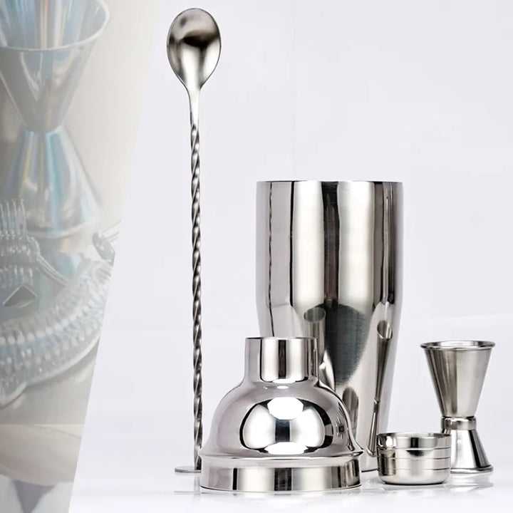 550 ml/750 ml Stainless Steel Cocktail Shaker Mixer Drink Bartender Set Bar Set Tools With Wine Rack Stand Tool for Birthday Gift