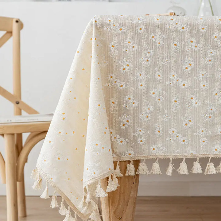 Floral tablecloth