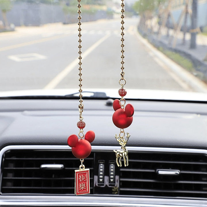 Lucky Deer Car Rearview Mirror Decor