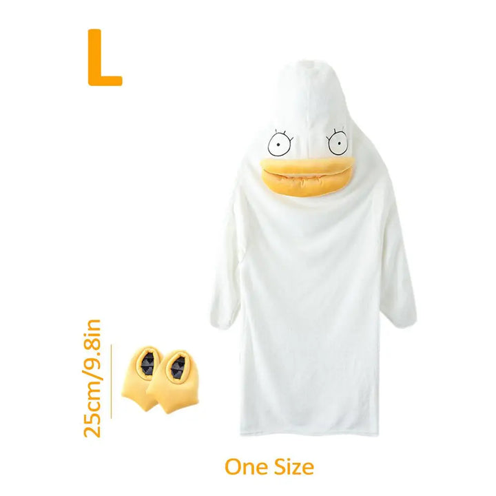 Confused Duck Warm Adult Pajama Costume