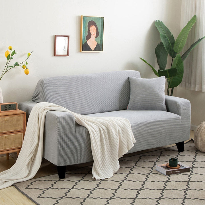 Textured Stretch Sofa Cover | Non-Slip, Machine Washable &amp; Protective for 1-Seater, 2-Seater, and 3-Seater Sofas