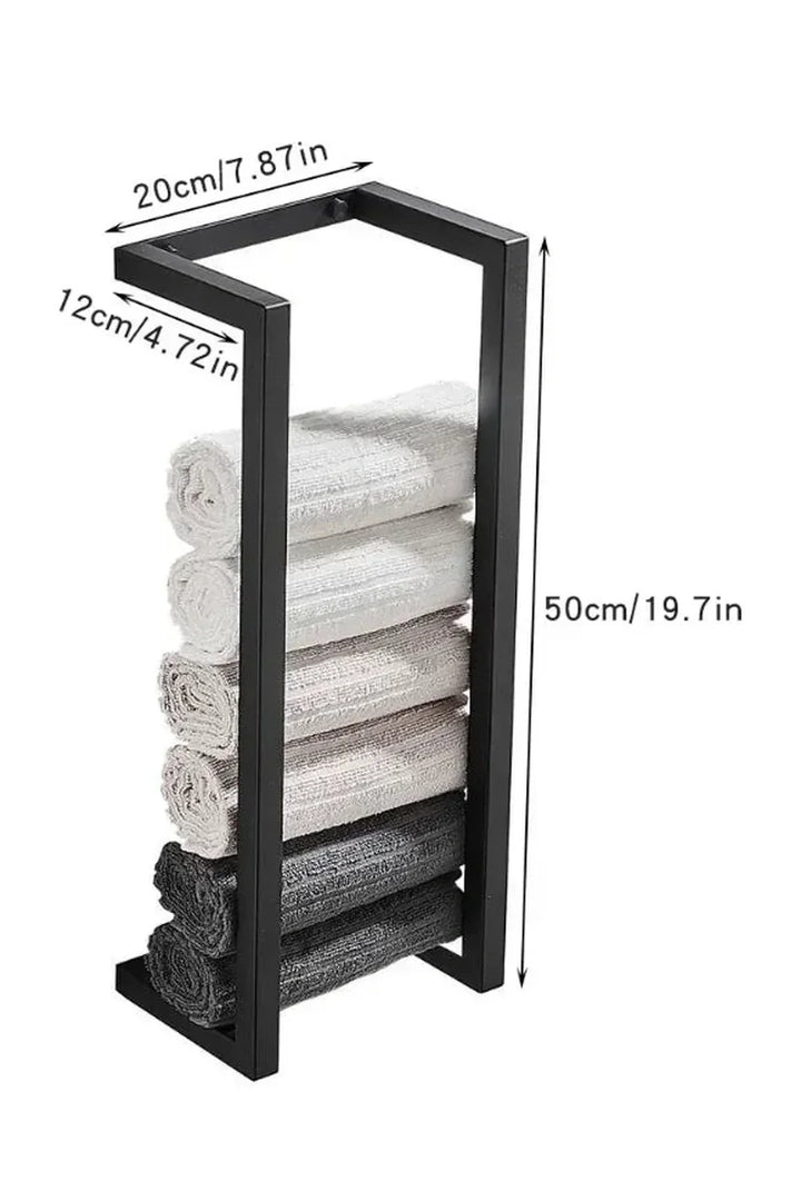 Slim Black Bathroom Shelf