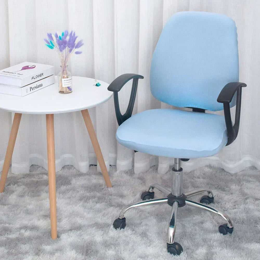 2-piece Split Office Rose Chair Covers