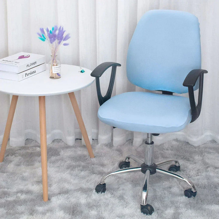 2-piece Split Office Rose Chair Covers