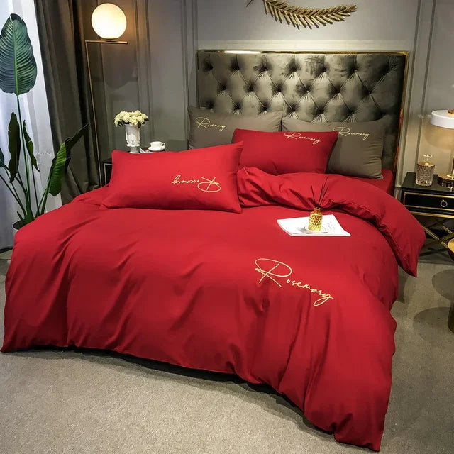Luxury Duvet Cover with Elegant Embroidery – Soft, Breathable and High Quality |