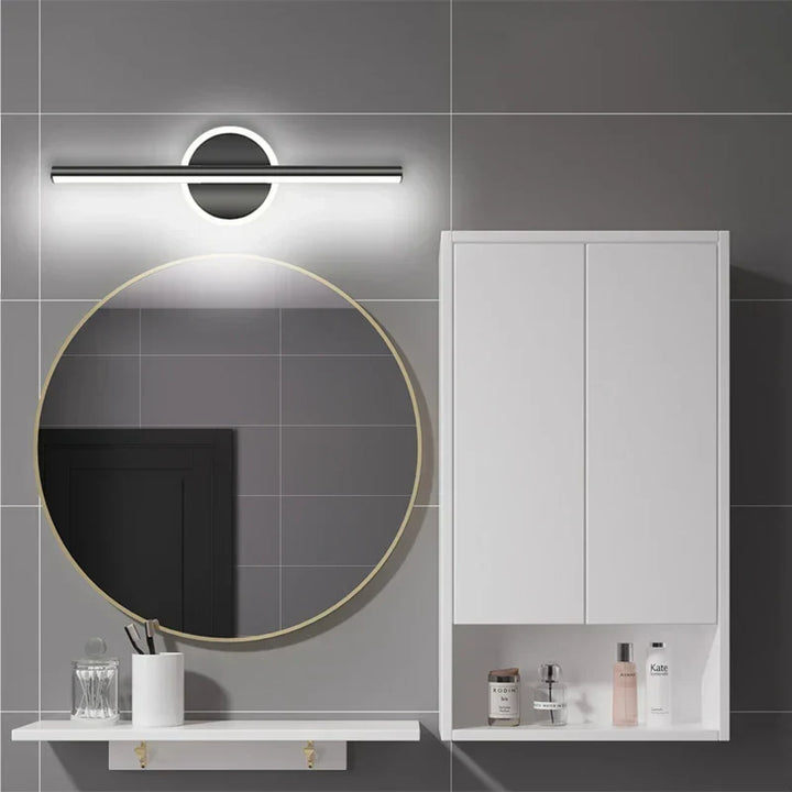 LED Wall Light LineaLux | Black &amp; Gold | 40/60/80 cm | Warm, Cold &amp; Three-color Light | Modern Mirror &amp; Wall Lighting