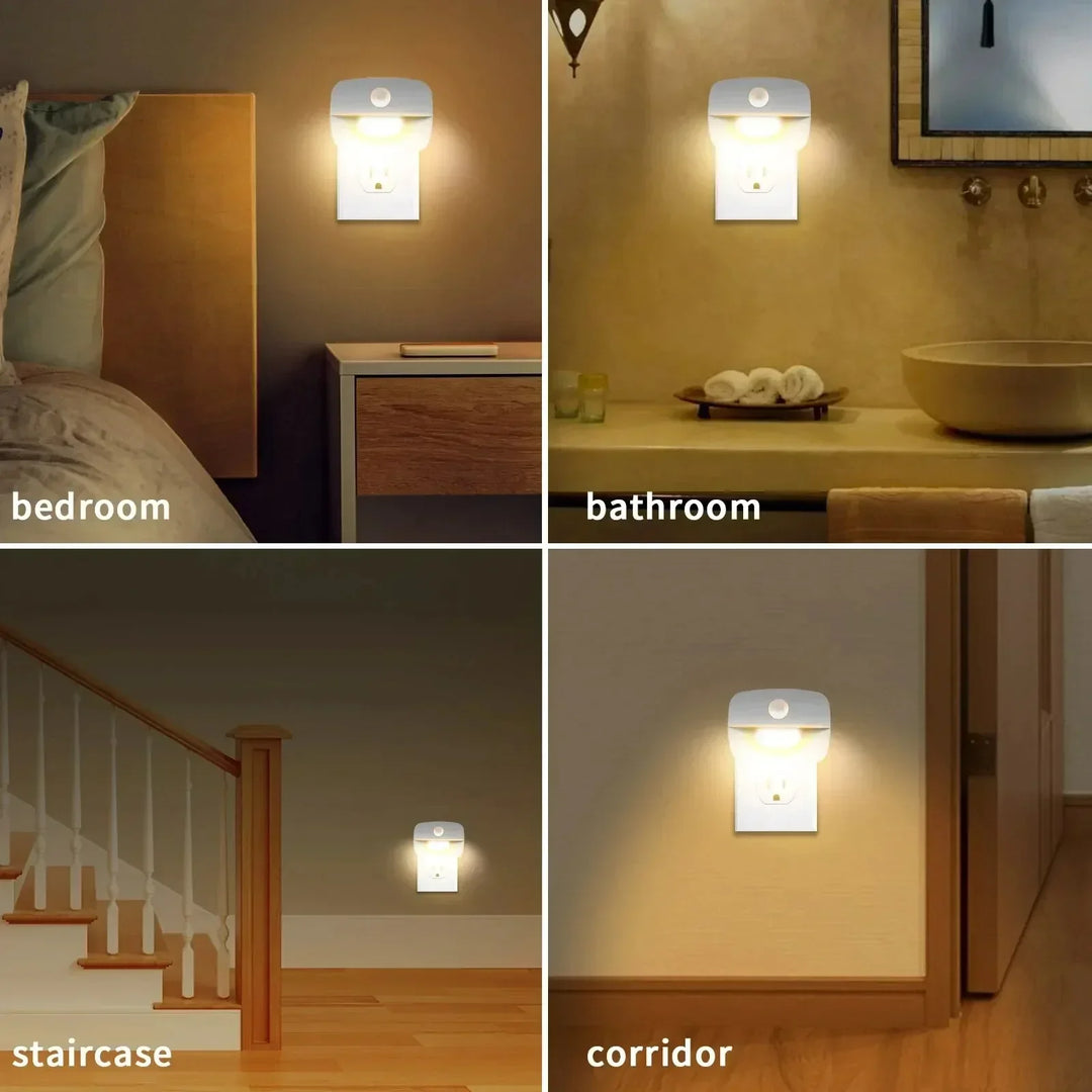 LumoSense LED Night Light | With Motion &amp; Light Sensor | Dimmable &amp; Energy Efficient | Warm White &amp; Cool White