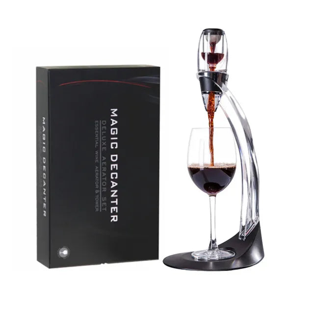 Wine aerator, decanter, pourer, set with filters, air purifier, stand diffuser, air aerator, sieve, aerator, wine for the dining room bar