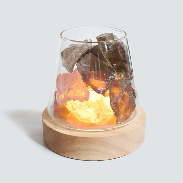 Himalaya Salt Lamp - Crystal Night Light &amp; Essential Oil Diffuser