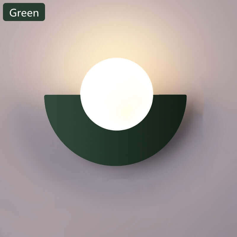 Half Moon Metal Wall Light. Available in 2 different sizes and various colors.