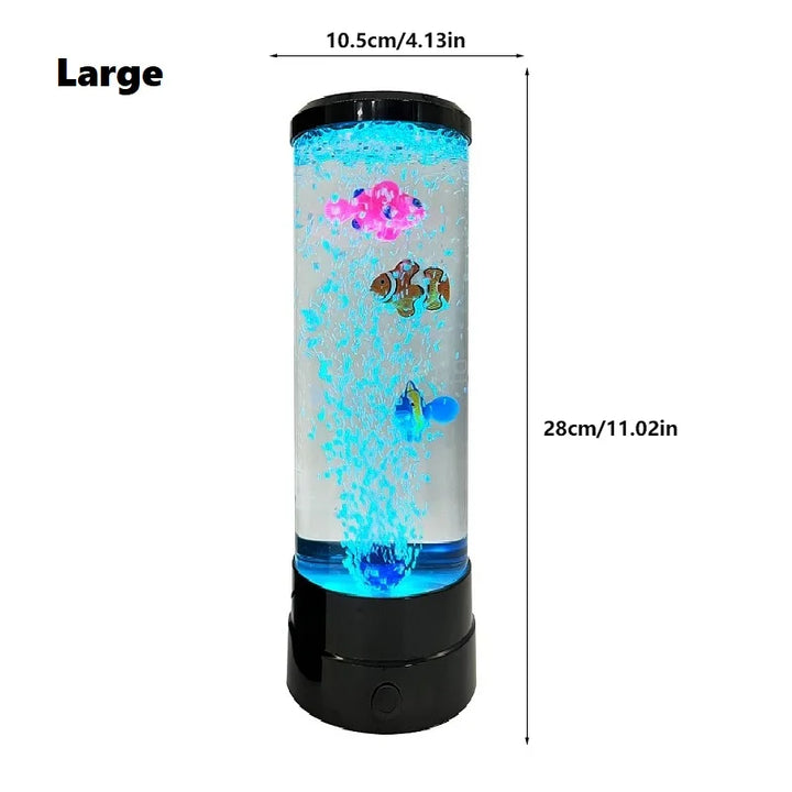 Simulated Led colorful Large Bubble Fish Light Aquarium Tank Usb Night Light for Home Desk Bedroom Living Room
