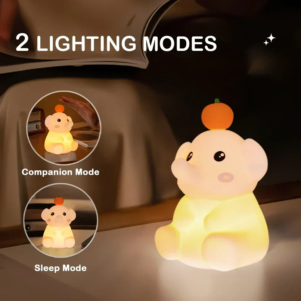 LumiDum LED Night Light | Soft Silicone | 3 Brightness Levels | Portable &amp; Rechargeable | 17.7 × 9.1 cm