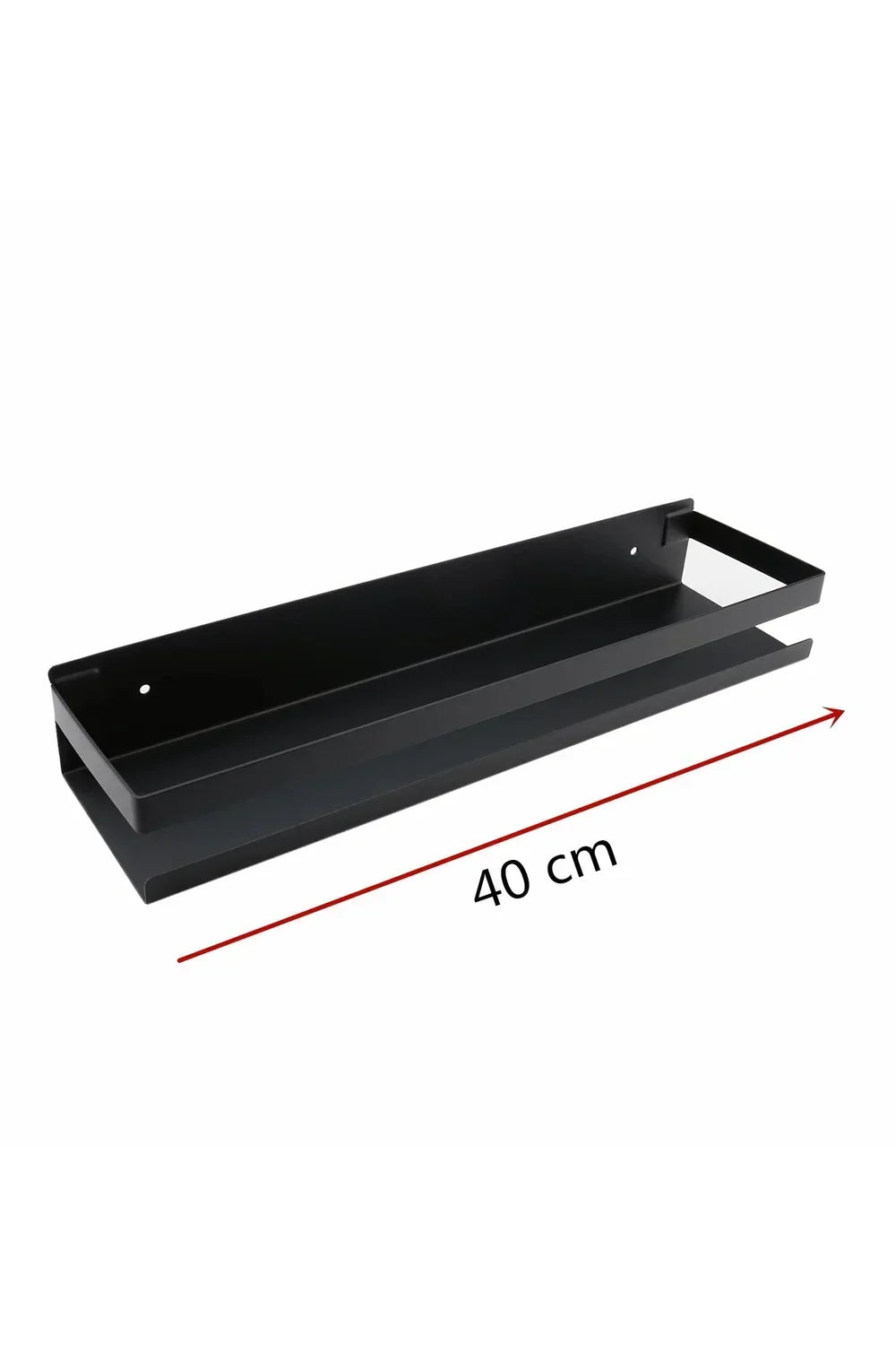 Modern black floating shelves