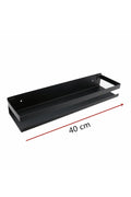 Modern black floating shelves