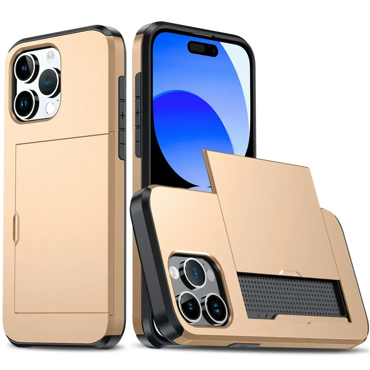 LuxShield iPhone Case with Card Holder | Slim Design | Card Storage | Protection &amp; Style
