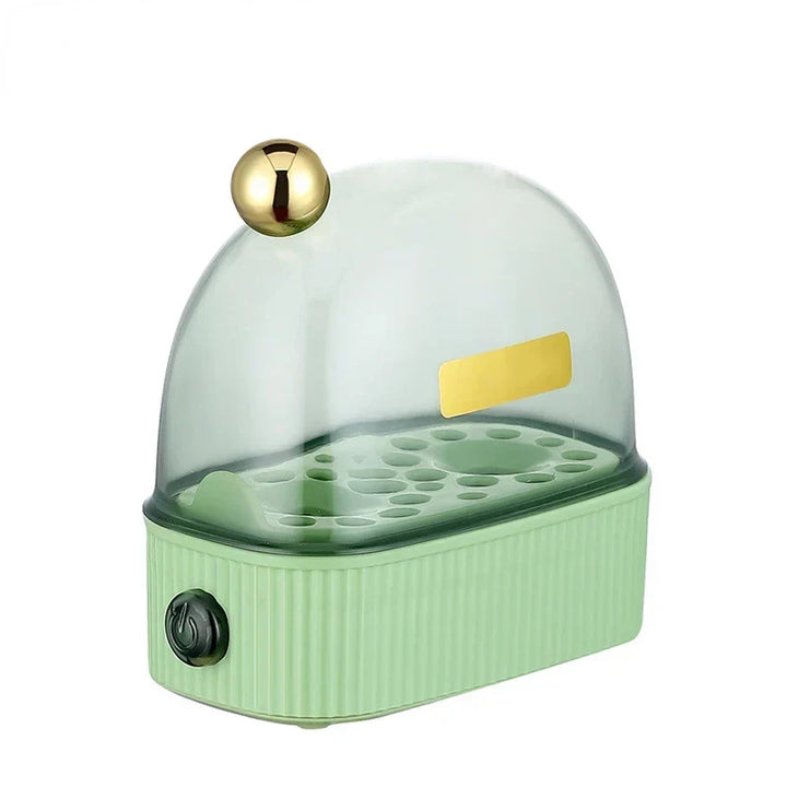 120W 220V Electric Egg Cooker &amp; Egg Poacher - Automatic Mini Breakfast Machine for 2 Eggs, Portable Steamer
