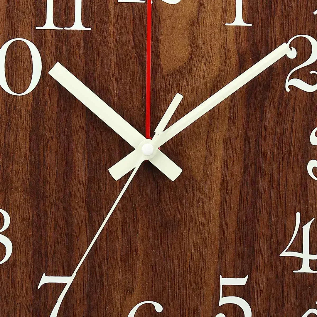 GlowClock – Luxe Wooden Wall Clock with Night Light