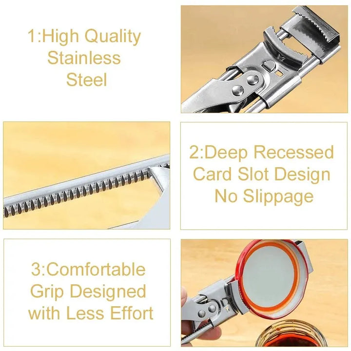 Adjustable Stainless Steel Bottle Opener | Non-Slip Bottle Opener | New Kitchen Gadget