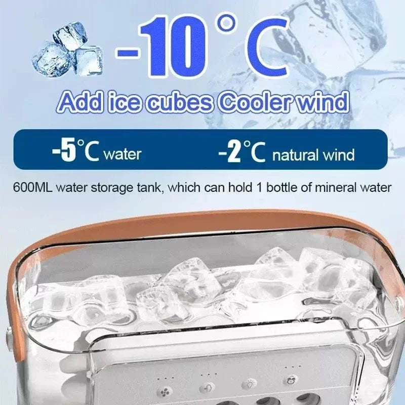 3 In 1 Fan AIr Conditioner Household Small Air Cooler LED Night Light Portable Humidifier Air Adjustment Fan Office Home Fan New |