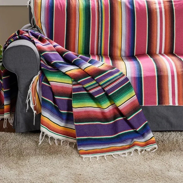 colourful Mexican Serape Blanket