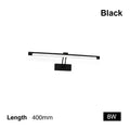 80-100cm LED wall lamp - Modern black/silver wall light for the bathroom, internally mounted picture light