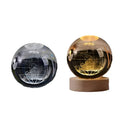 3D Crystal Night Light LED - Starry Sky Projector with Wooden Base, Romantic Lighting for Bedroom & Gifts |