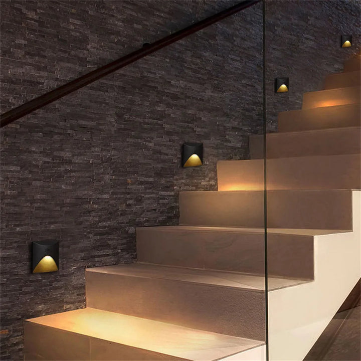Modern waterproof IP65 LED recessed wall lamp for outdoor lighting - 3W embedded step &amp; staircase balcony portal light