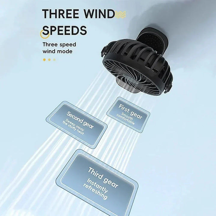 FlexiBreeze USB Fan | Rotatable, portable with 3 speeds and night light