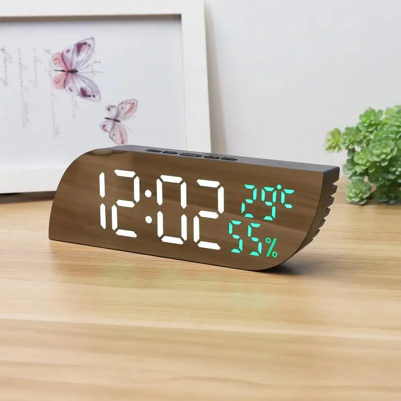 LED Digital Alarm Clock with Dual Display &amp; Unlimited Snooze