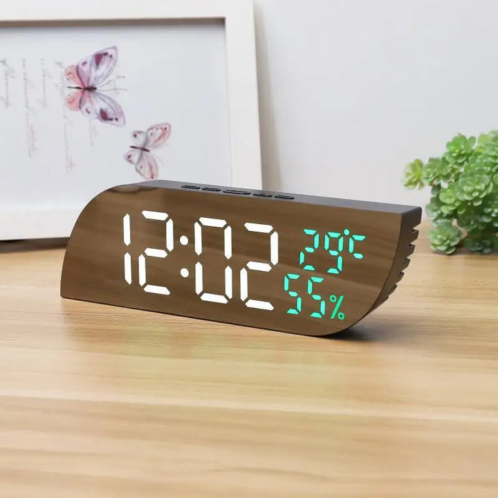 LED Digital Alarm Clock with Dual Display &amp; Unlimited Snooze