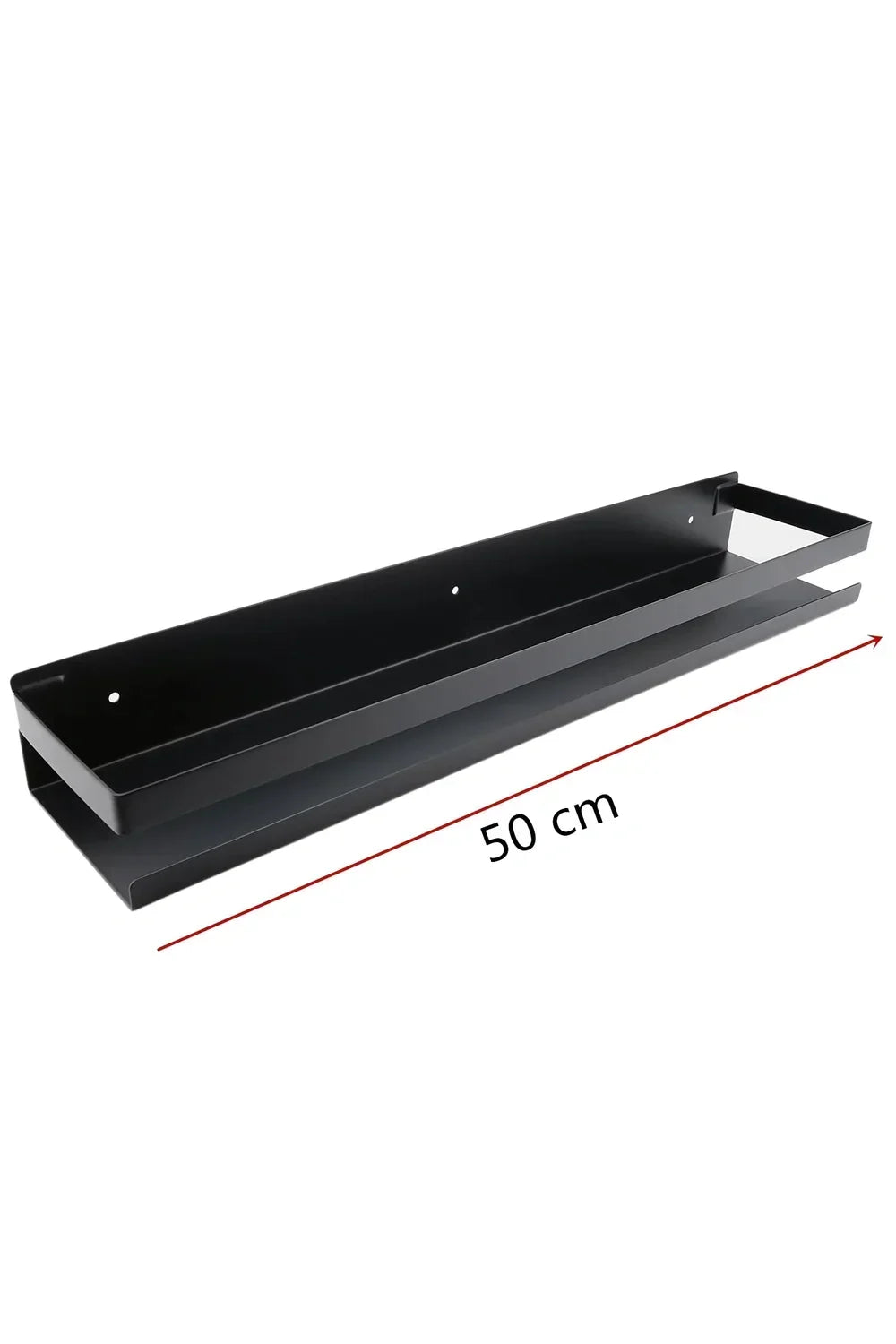 Modern black floating shelves
