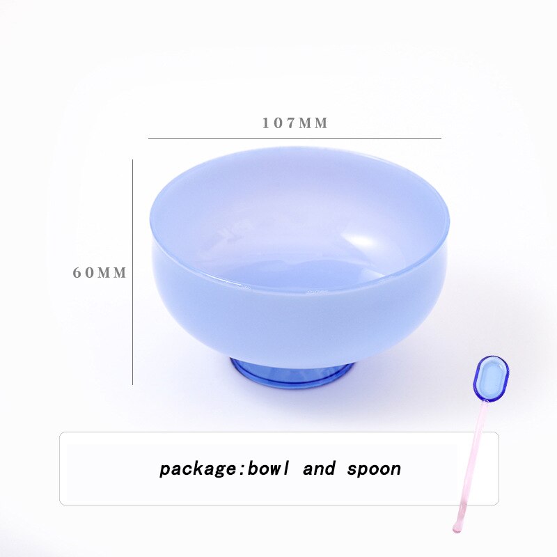 colorful borosilicate dessert bowl with spoon