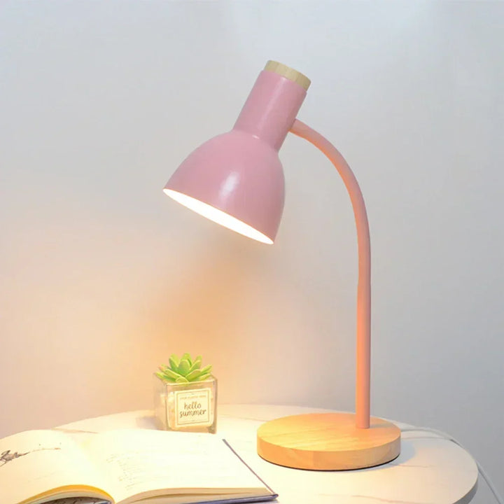 Autumn and Winter Lighting | Nordic Creative Wood Art Iron LED Desk Lamp - Moxie