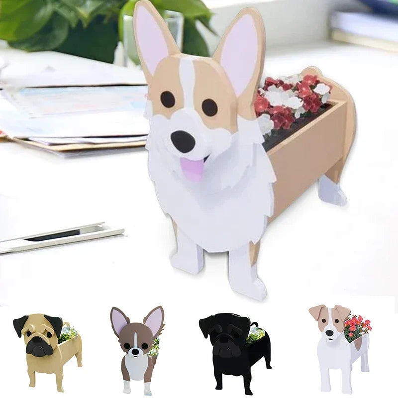 Flower Pot - Pawsome - Dog Plant Container - Various Breeds
