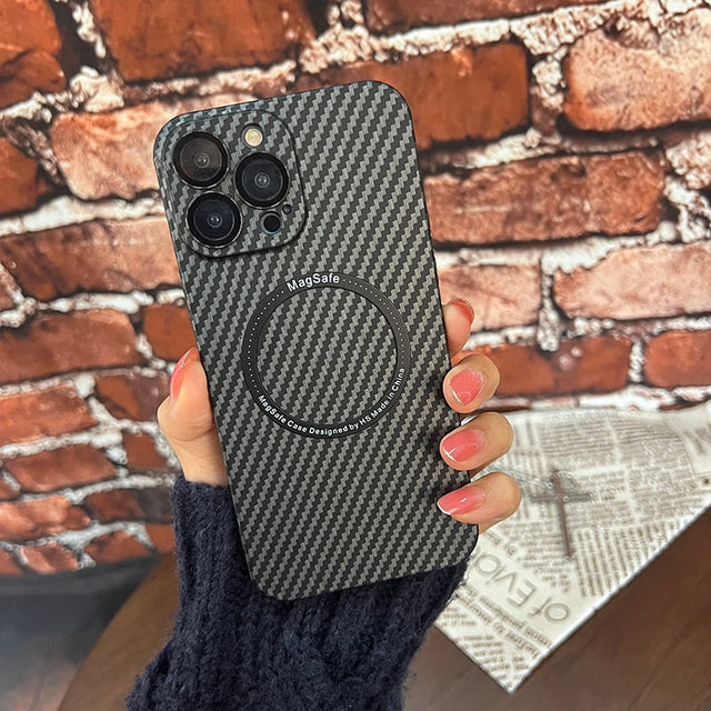Carbon Fiber Magsafe Magnetic iPhone Case