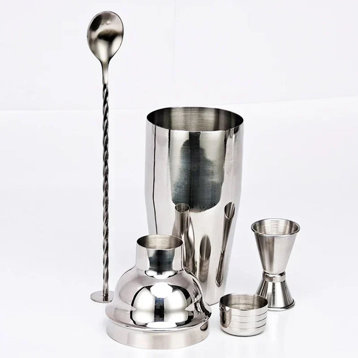 550 ml/750 ml Stainless Steel Cocktail Shaker Mixer Drink Bartender Set Bar Set Tools With Wine Rack Stand Tool for Birthday Gift