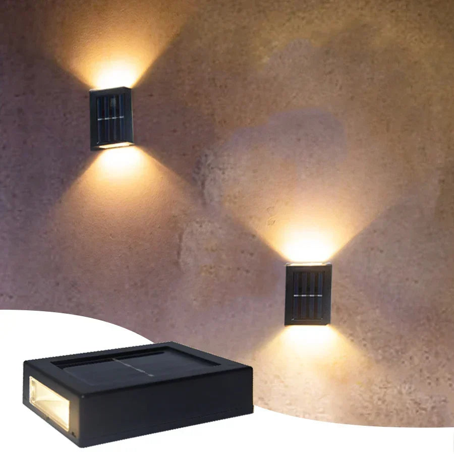 Waterproof LED Solar Wall Lamp: Up and Down Lighting for Balcony, Garden, Street and Landscape