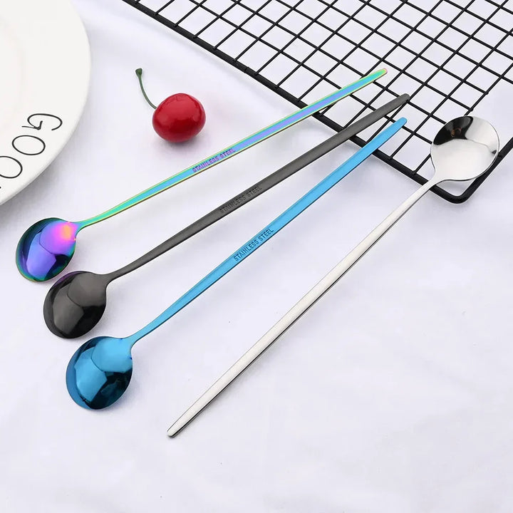 Golden 6-piece Long Handle Spoon Set