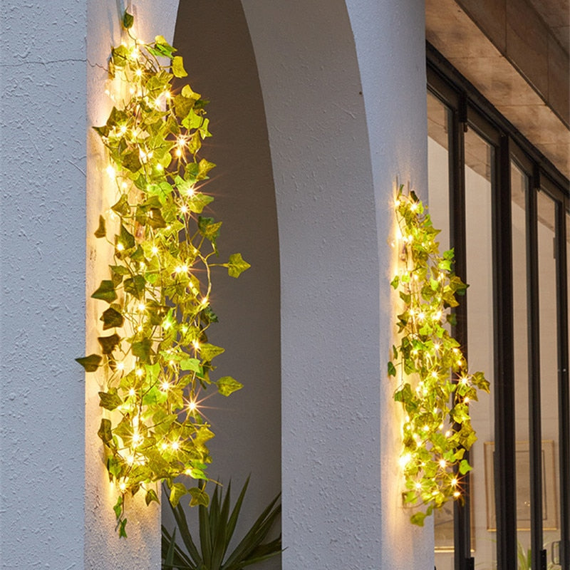 Garden vine LED string lights