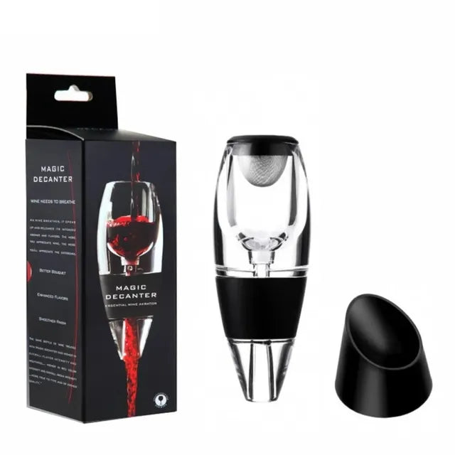 Wine aerator, decanter, pourer, set with filters, air purifier, stand diffuser, air aerator, sieve, aerator, wine for the dining room bar