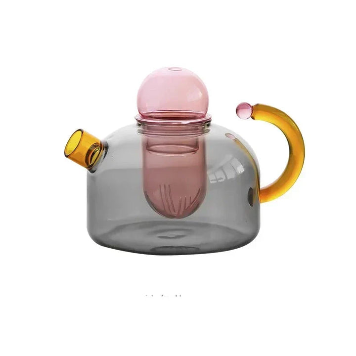 Contrasting color Glass Tea Set