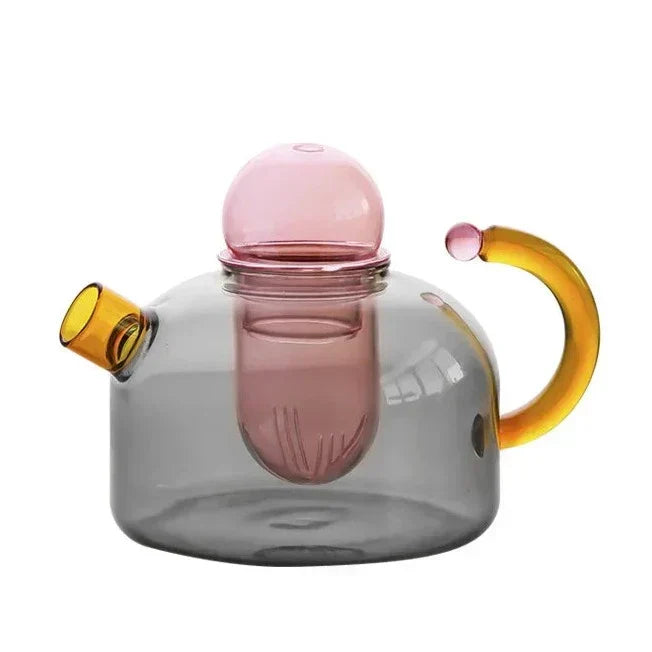 colorful glass tableware