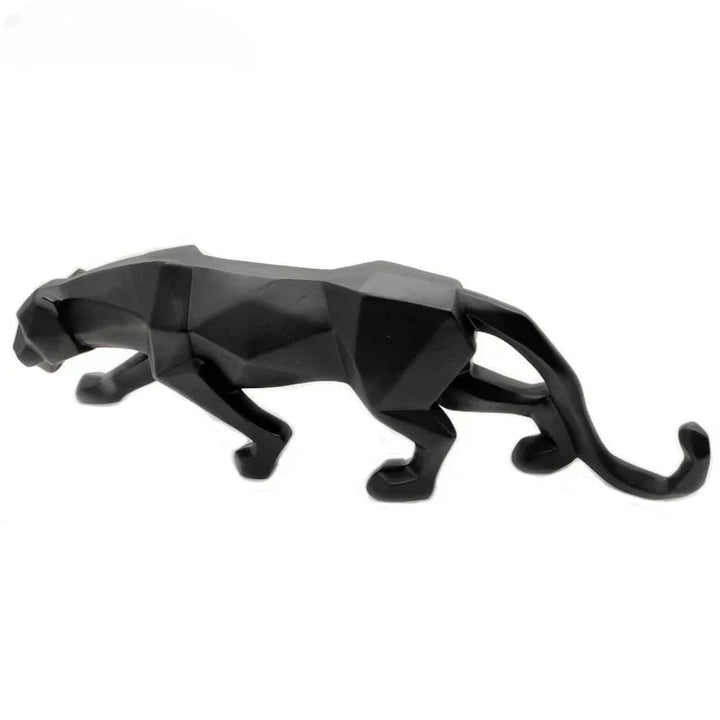 Panther Statue, Animal Figure, Abstract Geometric Style, Resin, Leopard Sculpture, Home Office, Desktop Decoration, Crafts