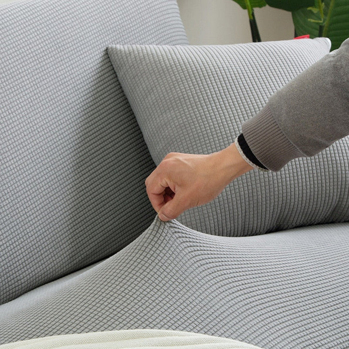 Textured Stretch Sofa Cover | Non-Slip, Machine Washable &amp; Protective for 1-Seater, 2-Seater, and 3-Seater Sofas