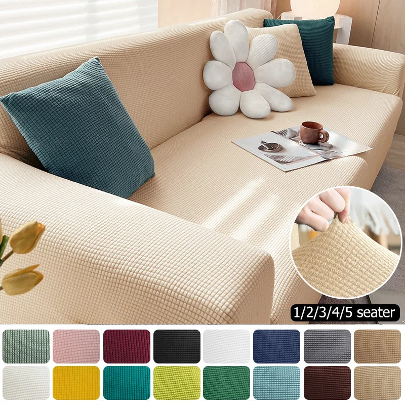 Sofalino Stretch | Elastic Sofa Cover | Jacquard Design | For 1–4 Seater &amp; L-Shape