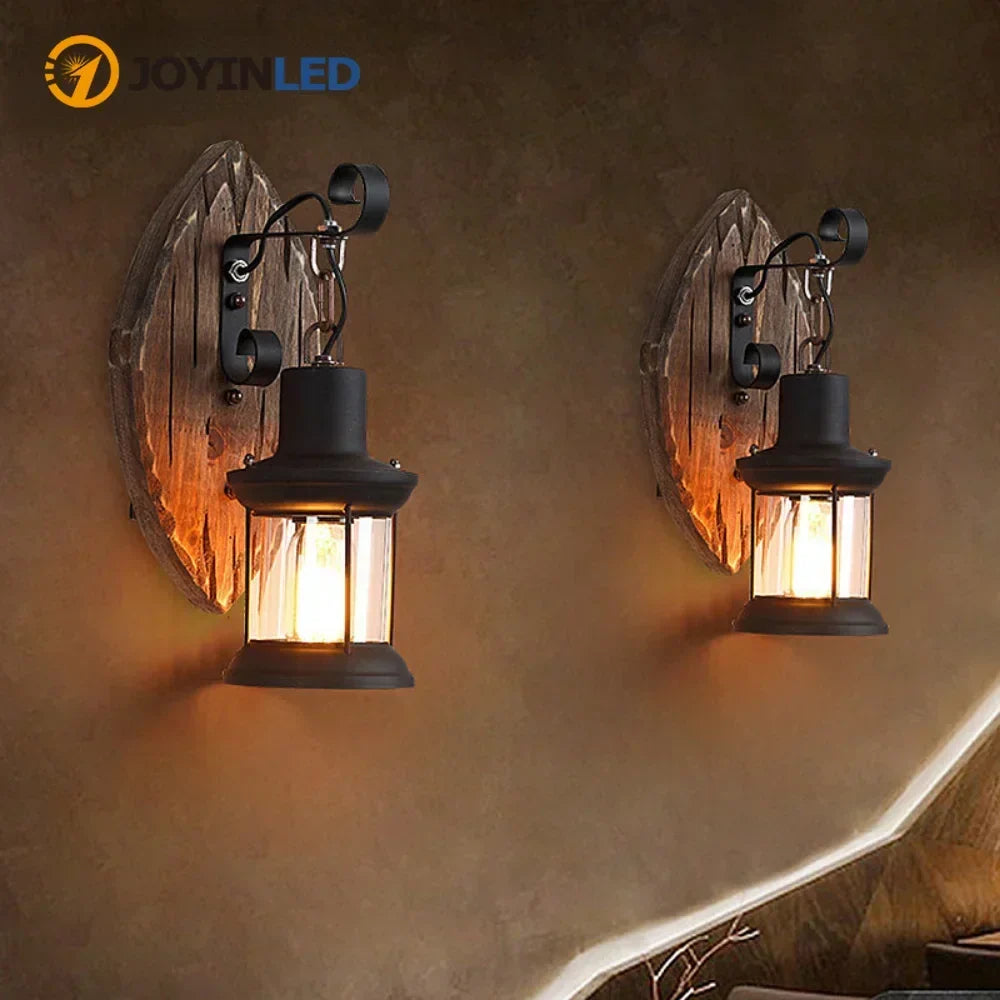 Retro Lantern Lamp Industrial Lantern Wall Light