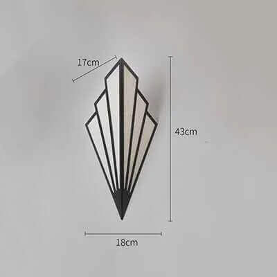 Fan-shaped Art Deco Wall Light